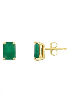 Best deal 🎁 14K Gold 6x4 Emerald Cut Emerald Earrings by Belk & Co. 🎉 -DealsBelk & Co. Store Belk 3839