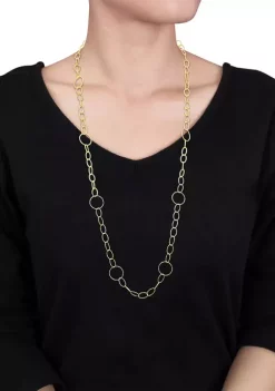 Cheap 🌟 18k Yellow Gold Plated Sterling Silver 14mm Fancy Oval Link Chain Necklace by Belk & Co. 🛒 -DealsBelk & Co. Store Belk 38415