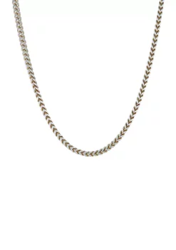 Buy ✨ Stainless Steel 4 Millimeter Foxtail Chain Necklace with Two-Tone Gold Tone Ion Plating and Push Lock, 24 Inch by Belk & Co. ✨ -DealsBelk & Co. Store Belk 38447