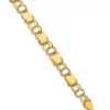 New ❤️ 14K Yellow Gold Double Link with Hearts Charm 7 Inch Bracelet by Belk & Co. 🥰