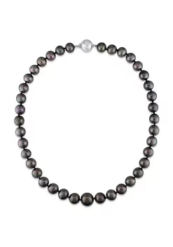 Wholesale ✨ 10-13MM Graduated Black Tahitian Cultured Pearl Necklace with 14K White Gold Ball Clasp by Belk & Co. 🌟 -DealsBelk & Co. Store Belk 38483