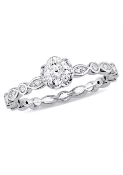 Wholesale ✔️ 1/2 ct. t.w. Diamond Raised Scalloped Infinity Engagement Ring in 14k White Gold by Belk & Co. 💯
