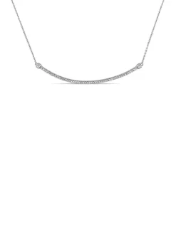 Outlet ๐ 1/4 ct. t.w. Diamond Bar Necklace in 14k White Gold by Belk & Co. ๐คฉ
