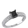Cheapest 😀 1 ct. t.w. Black and White Diamond Engagement Ring in 10K White Gold by Belk & Co. 😍