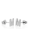 Hot Sale 😍 Sterling Silver M Initial Earrings by Belk & Co. ⌛