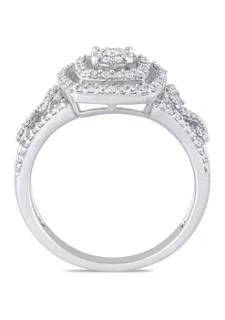 Top 10 😍 1/2 ct. t.w. Diamond Filigree Double Halo Engagement Ring by Belk & Co. ❤️ -DealsBelk & Co. Store Belk 38577