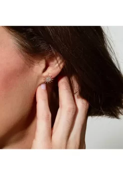 Coupon ❤️ 3/8 ct. t.w. Diamond Starburst Stud Earrings in 14K Yellow Gold by Belk & Co. 🥰 -DealsBelk & Co. Store Belk 38594