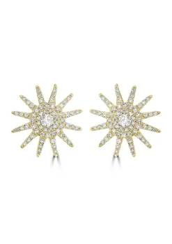 Coupon ❤️ 3/8 ct. t.w. Diamond Starburst Stud Earrings in 14K Yellow Gold by Belk & Co. 🥰 -DealsBelk & Co. Store Belk 38595