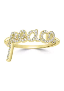 Buy 😀 1/5 ct. t.w. Diamond "Peace" Ring in 14K Yellow Gold by Belk & Co. 😍 -DealsBelk & Co. Store Belk 38609