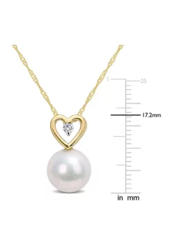 Best Pirce ✔️ 9.5-10mm Freshwater Cultured Pearl and Diamond Accent Heart Drop Pendant with Chain in 10k Yellow Gold by Belk & Co. ⭐ 10 Best Pirce ✔️ 9.5-10mm Freshwater Cultured Pearl and Diamond Accent Heart Drop Pendant with Chain in 10k Yellow Gold by Belk & Co. ⭐ -DealsBelk & Co. Store Belk 38644