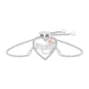 Promo 🎁 1/8 ct. t.w. Diamond Mom Heart Bolo Bracelet in Sterling Silver & 10K Rose Gold by Belk & Co. ✨