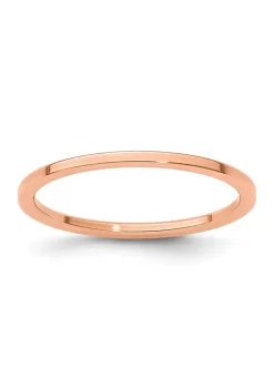 Deals 🛒 10K Gold 1.2mm Flat Stackable Band by Belk & Co. 😍
