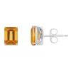 Coupon ⌛ Sterling Silver 8x6mm Emerald Cut Citrine Stud Earrings by Belk & Co. 💯