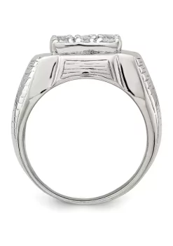 Promo 🔥 Men's Sterling Silver Cubic Zirconia Ring by Belk & Co. ⭐ -DealsBelk & Co. Store Belk 38707