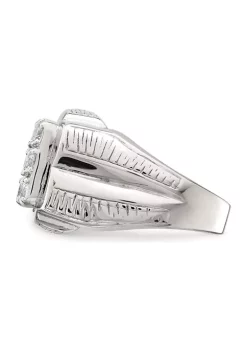 Promo 🔥 Men's Sterling Silver Cubic Zirconia Ring by Belk & Co. ⭐ -DealsBelk & Co. Store Belk 38708