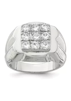 Promo 🔥 Men's Sterling Silver Cubic Zirconia Ring by Belk & Co. ⭐ -DealsBelk & Co. Store Belk 38709