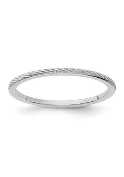 Buy 🛒 10K Gold 1.2mm Twisted Wire Pattern Stackable Band by Belk & Co. 😍