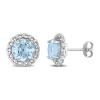 Cheapest 🧨 4.70 ct. t.g.w. Sky Blue Topaz Chain Halo Stud Earrings in Sterling Silver by Belk & Co. 😀