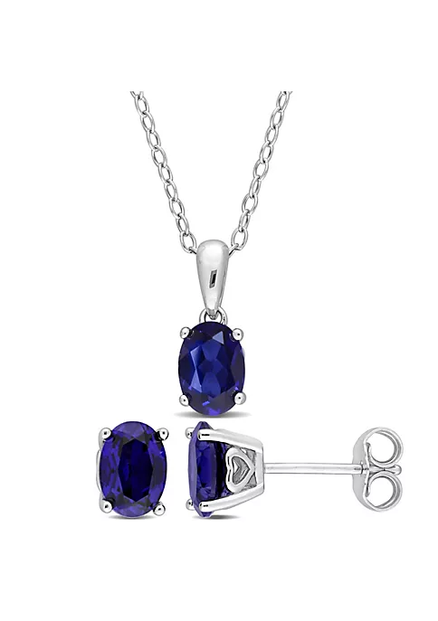 Best reviews of 👏 Lab Created 2-Piece Set of 3.80 ct. t.g.w. Created Blue Sapphire Solitaire Earrings and Pendant with Chain in Sterling Silver by Belk & Co. 💯 1 Best reviews of 👏 Lab Created 2-Piece Set of 3.80 ct. t.g.w. Created Blue Sapphire Solitaire Earrings and Pendant with Chain in Sterling Silver by Belk & Co. 💯