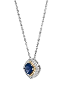 Wholesale ⌛ Created Sapphire and Created White Sapphire Necklace/Earring/Ring Set in Sterling Silver by Belk & Co. 🌟 -DealsBelk & Co. Store Belk 38744