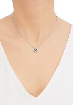 Wholesale ⌛ Created Sapphire and Created White Sapphire Necklace/Earring/Ring Set in Sterling Silver by Belk & Co. 🌟 -DealsBelk & Co. Store Belk 38746