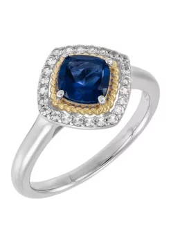 Wholesale ⌛ Created Sapphire and Created White Sapphire Necklace/Earring/Ring Set in Sterling Silver by Belk & Co. 🌟 -DealsBelk & Co. Store Belk 38750