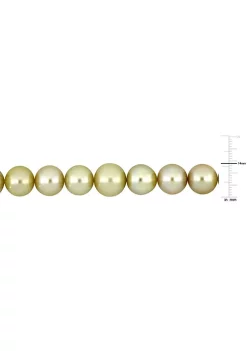 Best Pirce 🎁 12-14MM Graduated Golden South Sea Cultured Pearl Necklace with 14K Yellow Gold Diamond Ball Clasp by Belk & Co. 🥰 -DealsBelk & Co. Store Belk 38760