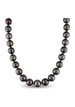 Best reviews of 🤩 10-13MM Tahitian Cultured Pearl Graduated 18" Strand Necklace in 14K White Gold by Belk & Co. 😀