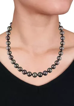 Best reviews of 🤩 10-13MM Tahitian Cultured Pearl Graduated 18" Strand Necklace in 14K White Gold by Belk & Co. 😀 -DealsBelk & Co. Store Belk 38764