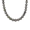 Wholesale ✨ 10-12.5 Millimeter Cultured Tahitian Pearl Strand Necklace with 14K White Gold by Belk & Co. ⌛