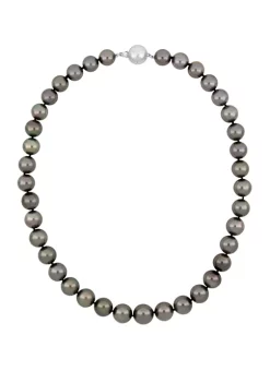 Wholesale ✨ 10-12.5 Millimeter Cultured Tahitian Pearl Strand Necklace with 14K White Gold by Belk & Co. ⌛ -DealsBelk & Co. Store Belk 38768