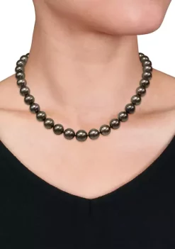 Wholesale ✨ 10-12.5 Millimeter Cultured Tahitian Pearl Strand Necklace with 14K White Gold by Belk & Co. ⌛ -DealsBelk & Co. Store Belk 38769