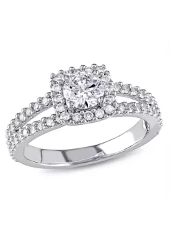 Best Sale ❤️ 1 ct. t.w. Diamond Halo Engagement Ring in 14k White Gold by Belk & Co. 🔥 -DealsBelk & Co. Store Belk 38775