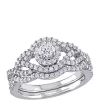 Discount 🤩 2 Piece 1 ct. t.w. Diamond Braided Split Shank Bridal Set in 14k White Gold by Belk & Co. ✔️