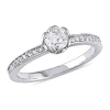 Cheapest 🤩 5/8 CT TW Diamond Floral Engagement Ring with Marquise Design Gallery in 14k White Gold by Belk & Co. 🔥