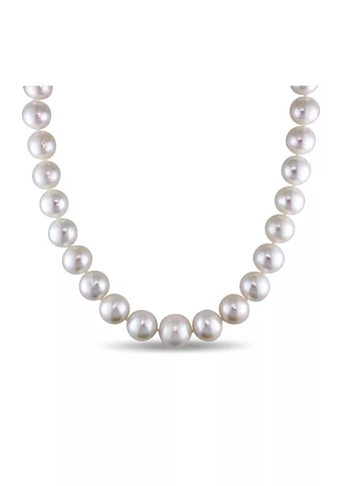 Flash Sale ๐ฅ 12.5-14.5 Millimeter Cultured Freshwater Pearl Strand Necklace with 14k White Gold and Diamond Clasp by Belk & Co. ๐ฏ 1 Flash Sale ๐ฅ 12.5-14.5 Millimeter Cultured Freshwater Pearl Strand Necklace with 14k White Gold and Diamond Clasp by Belk & Co. ๐ฏ