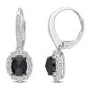 New ✨ 1.5 ct. t.w Black Diamond and 4/5 ct. t.w. Created Moissanite Halo Earrings in 10K White Gold by Belk & Co. 🧨