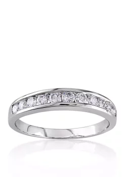 Cheap ⭐ Diamond Promise Band in 14k White Gold by Belk & Co. ❤️