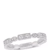 Hot Sale 🧨 1/3 ct. t.w. Diamond Geometric Anniversary Ring in 10K White Gold by Belk & Co. 🛒