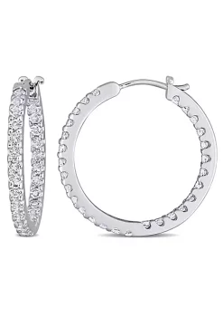 New ๐ 2.5 CT TGW White Topaz Inside Outside Hoop Earrings in 10k White Gold by Belk & Co. ๐ 7 New ๐ 2.5 CT TGW White Topaz Inside Outside Hoop Earrings in 10k White Gold by Belk & Co. ๐ -DealsBelk & Co. Store Belk 38856