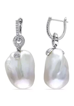 Buy 🔥 1/3 CT Diamond TW 14-14.5mm White Freshwater Cultured Pearl Fashion Post Earrings in 14k White Gold GH SI by Belk & Co. ❤️ 9 Buy 🔥 1/3 CT Diamond TW 14-14.5mm White Freshwater Cultured Pearl Fashion Post Earrings in 14k White Gold GH SI by Belk & Co. ❤️ -DealsBelk & Co. Store Belk 38871