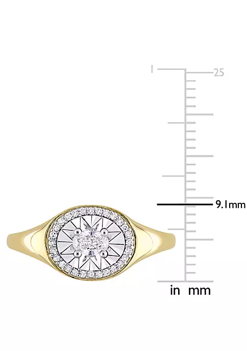 Flash Sale ๐ 1/4 ct. t.w. Oval and Round-Cut Diamond Ring in 14K Yellow Gold by Belk & Co. ๐คฉ 3 Flash Sale ๐ 1/4 ct. t.w. Oval and Round-Cut Diamond Ring in 14K Yellow Gold by Belk & Co. ๐คฉ - Image 3