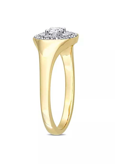 Flash Sale ๐ 1/4 ct. t.w. Oval and Round-Cut Diamond Ring in 14K Yellow Gold by Belk & Co. ๐คฉ 4 Flash Sale ๐ 1/4 ct. t.w. Oval and Round-Cut Diamond Ring in 14K Yellow Gold by Belk & Co. ๐คฉ - Image 4