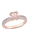 Buy 🛒 3/4 ct. t.w. Morganite and 1/5 ct. t.w. Diamond Engagement Ring in 14K Rose Gold by Belk & Co. 😉