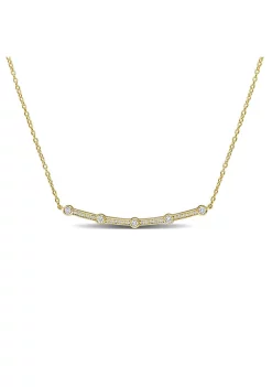 Best deal ❤️ 1/3 ct. t.w. Diamond Bar Necklace in 10K Yellow Gold by Belk & Co. 🔥