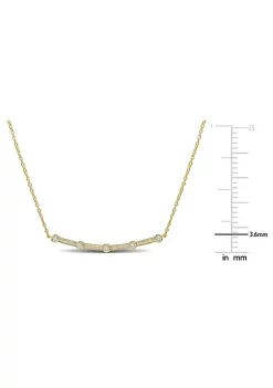 Best deal ❤️ 1/3 ct. t.w. Diamond Bar Necklace in 10K Yellow Gold by Belk & Co. 🔥 -DealsBelk & Co. Store Belk 38904