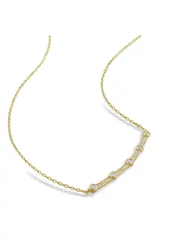 Best deal ❤️ 1/3 ct. t.w. Diamond Bar Necklace in 10K Yellow Gold by Belk & Co. 🔥 -DealsBelk & Co. Store Belk 38905