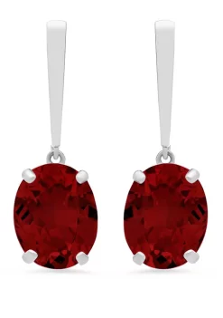 Discount ❤️ 6 ct. t.w. Garnet Drop Earrings by Belk & Co. 🌟