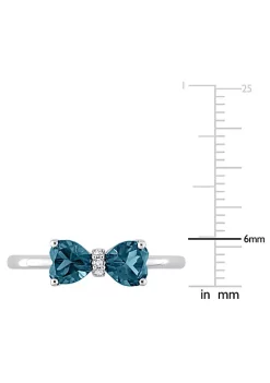 Flash Sale ⌛ London Blue Topaz and Diamond Accent Ring in 10k White Gold by Belk & Co. 😍 -DealsBelk & Co. Store Belk 38914