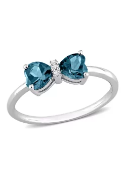 Flash Sale ⌛ London Blue Topaz and Diamond Accent Ring in 10k White Gold by Belk & Co. 😍 -DealsBelk & Co. Store Belk 38916
